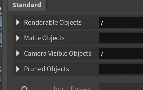 Object controls in the Render Pass LOP